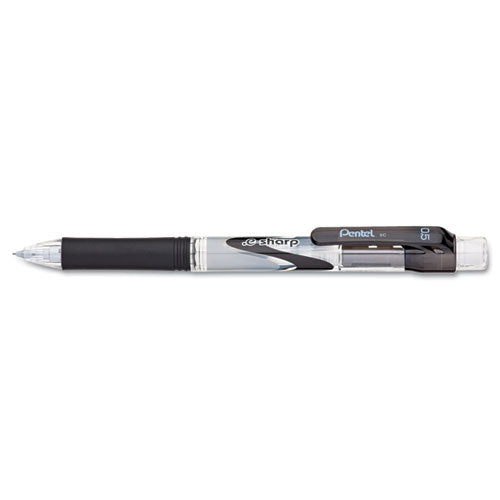 Image of Pentel® AZ125A .e-Sharp Mechanical Pencil, 0.5 mm, HB (#2), Black Lead, Black Barrel, Dozen