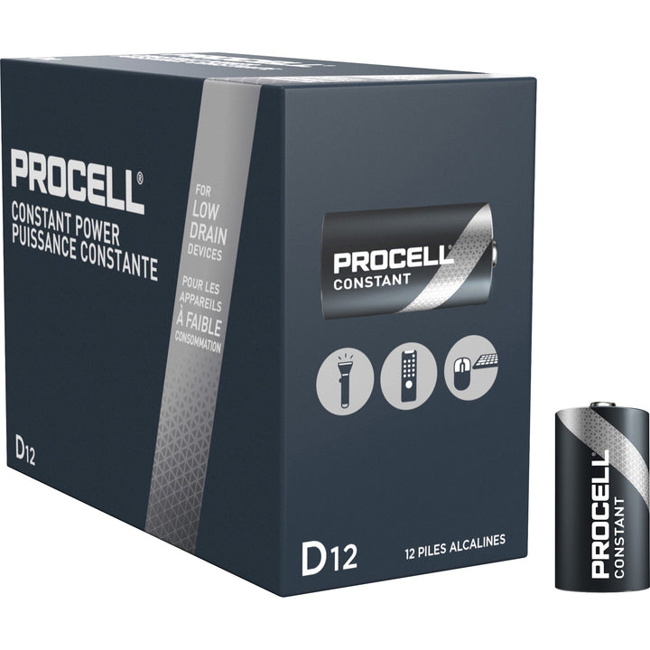 Image of Duracell® Batteries, D, Alkaline, 12/BX, BK