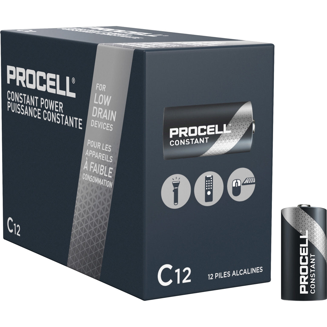 Image of Duracell® Batteries, C, Alkaline, 12/BX, BK