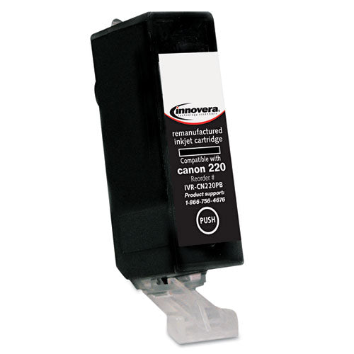 Image of Innovera® IVRCNPGI220PB Remanufactured Black Ink, Replacement for PGI-220 (2945B001), 324 Page-Yield