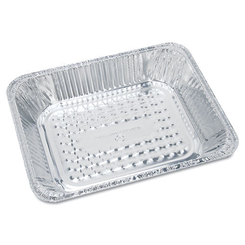 Image of HFA® 205930 Aluminum Oblong Container, 1 lb, 4.56 x 5.56 x 1.63, Silver, 1,000/Carton