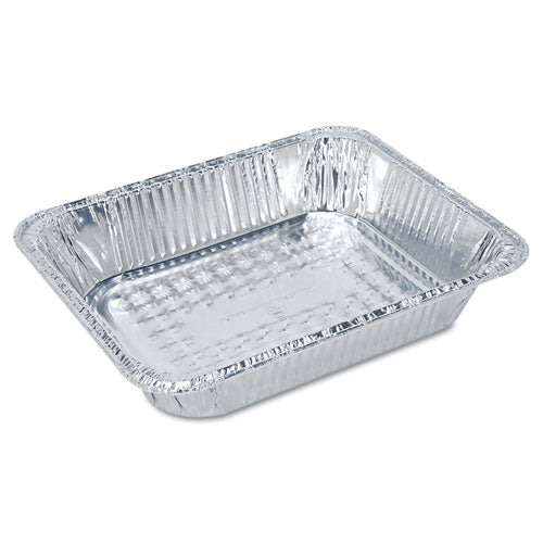 Image of HFA® 205930 Aluminum Oblong Container, 1 lb, 4.56 x 5.56 x 1.63, Silver, 1,000/Carton