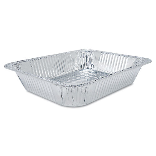Image of HFA® 205930 Aluminum Oblong Container, 1 lb, 4.56 x 5.56 x 1.63, Silver, 1,000/Carton