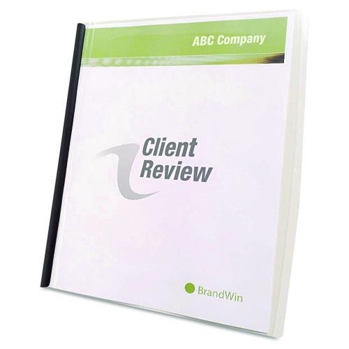 Image of GBC® W67504 Slide 'n Bind Report Cover, Swing Clip, 8.5 X 11, Frosted/clear, 10/pack