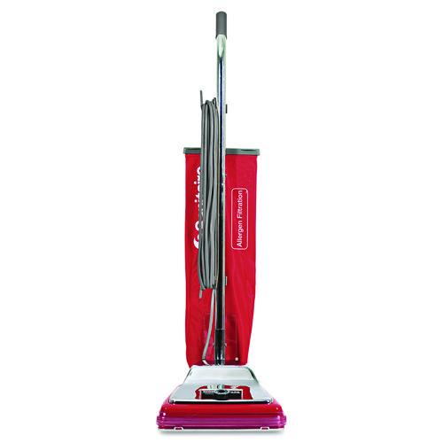Image of Sanitaire® SC888N Tradition Upright Vacuum Sc888k, 12" Cleaning Path, Chrome/red