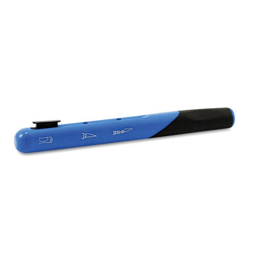 Image of X-ACTO® X3204 Retract-A-Blade Knife, #11 Blade, 5.25" Plastic Handle, Blue/Black