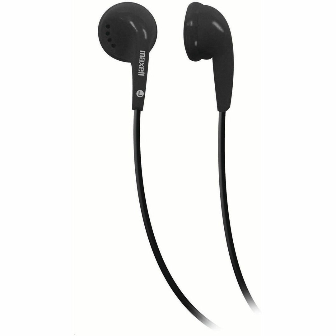 Image of Maxell® EB-95 Stereo Earbuds, 3 ft Cord, Black
