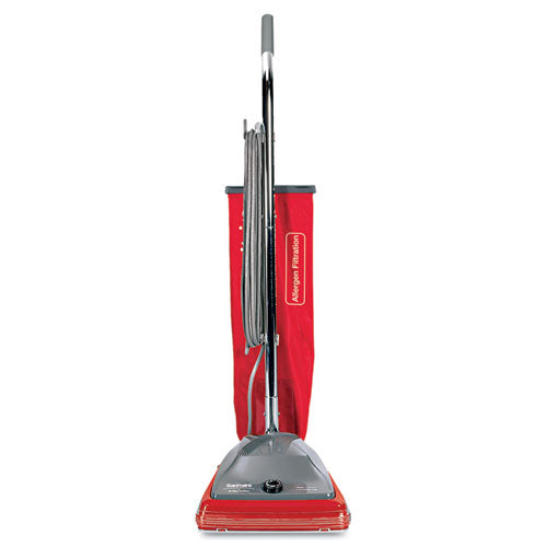 Image of Sanitaire® SC688B Tradition Upright Vacuum Sc688a, 12" Cleaning Path, Gray/red