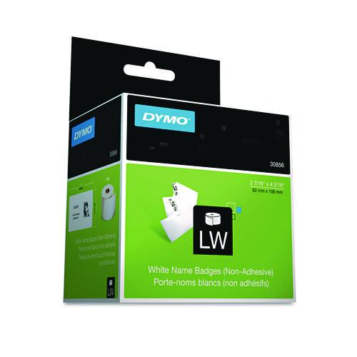 Image of DYMO® 30856 Name Badge Insert Labels, 2.43" x 4.18", White, 250 Labels/Box