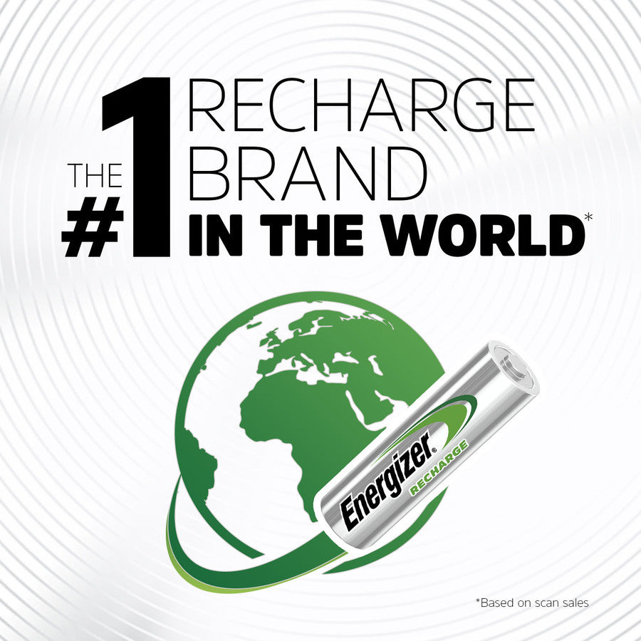 Image of Energizer® Nimh Rechargeable Aa Batteries, 1.2 V, 4/pack