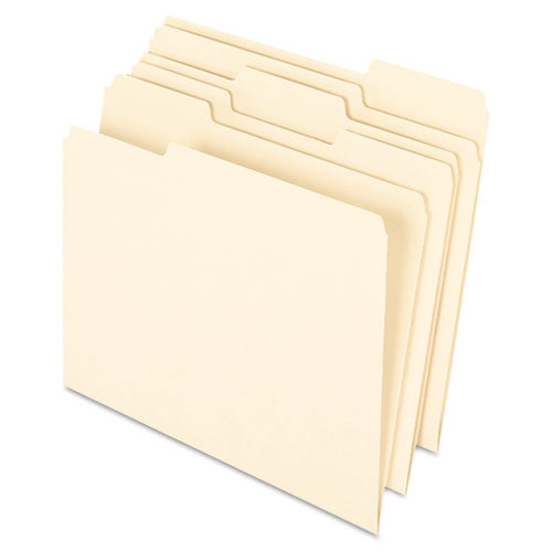 Image of Pendaflex® 74520 Earthwise by Pendaflex 100% Recycled Manila File Folder, 1/3-Cut Tabs: Assorted, Letter, 0.75" Expansion, Manila, 100/Box