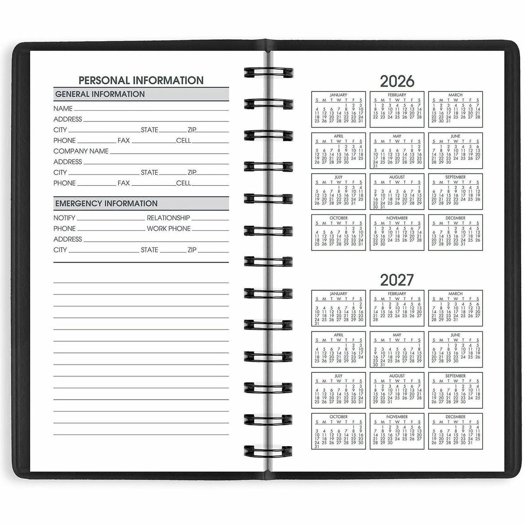 Image of AT-A-GLANCE® Weekly Planner, 4.5 x 2.5, Black Cover, 12-Month (Jan to Dec): 2025