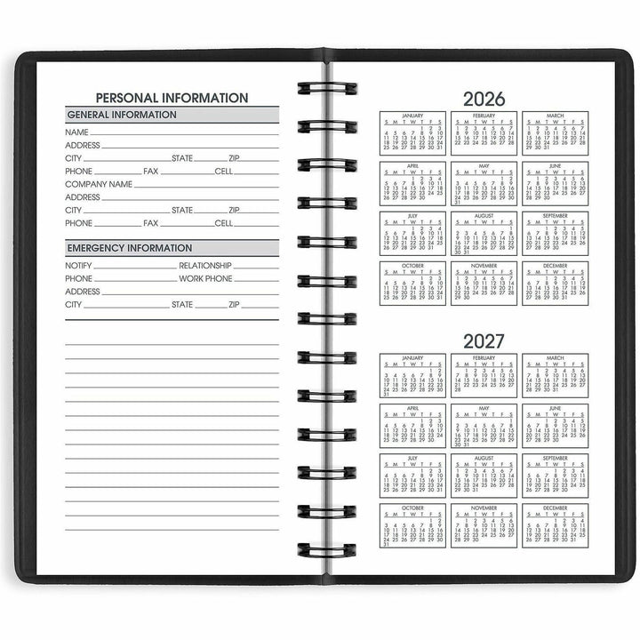 Image of AT-A-GLANCE® Weekly Planner, 4.5 x 2.5, Black Cover, 12-Month (Jan to Dec): 2025