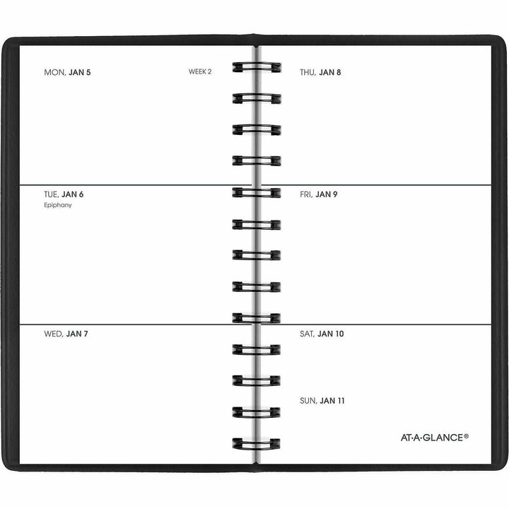 Image of AT-A-GLANCE® Weekly Planner, 4.5 x 2.5, Black Cover, 12-Month (Jan to Dec): 2025