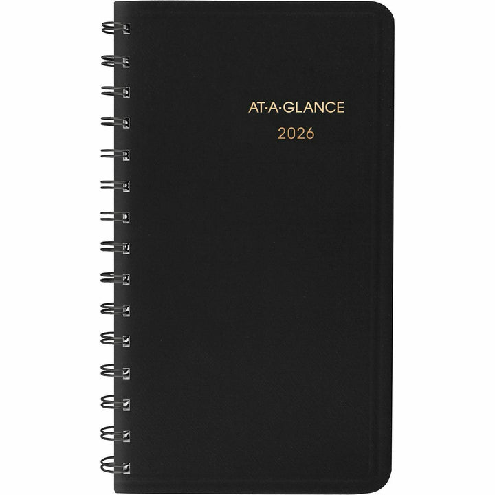 Image of AT-A-GLANCE® Weekly Planner, 4.5 x 2.5, Black Cover, 12-Month (Jan to Dec): 2025