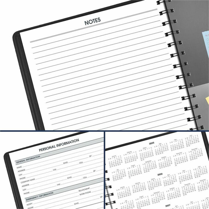 Image of AT-A-GLANCE® Daily Appt Book,12 Mths Jan-Dec, 6-7/8"x8-3/4", Black