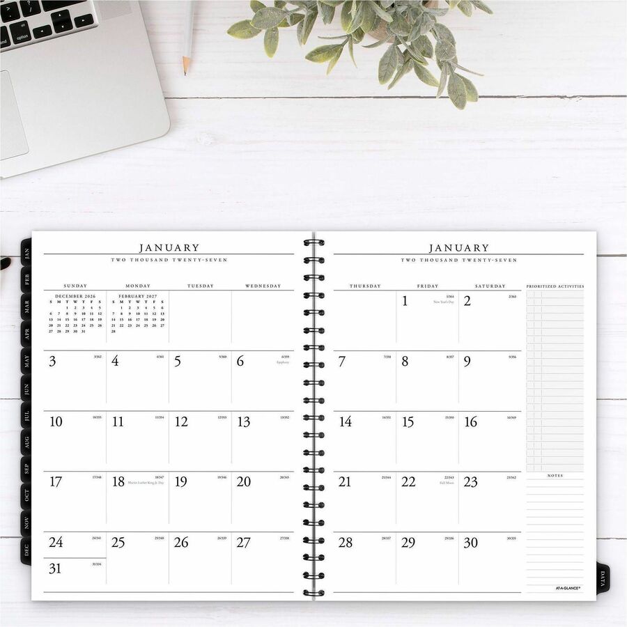 Image of AT-A-GLANCE® Executive Weekly/Monthly Planner Refill with 15-Minute Appointments, 11 x 8.25, White Sheets, 12-Month (Jan to Dec): 2025