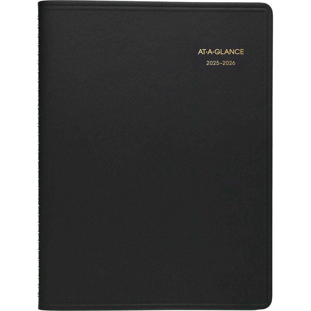 Image of AT-A-GLANCE® Weekly Appointment Book, 11 x 8.25, Black Cover, 14-Month (July to Aug): 2024 to 2025
