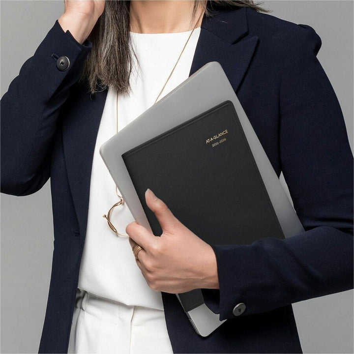 Image of AT-A-GLANCE® Weekly Appointment Book, 11 x 8.25, Black Cover, 14-Month (July to Aug): 2024 to 2025