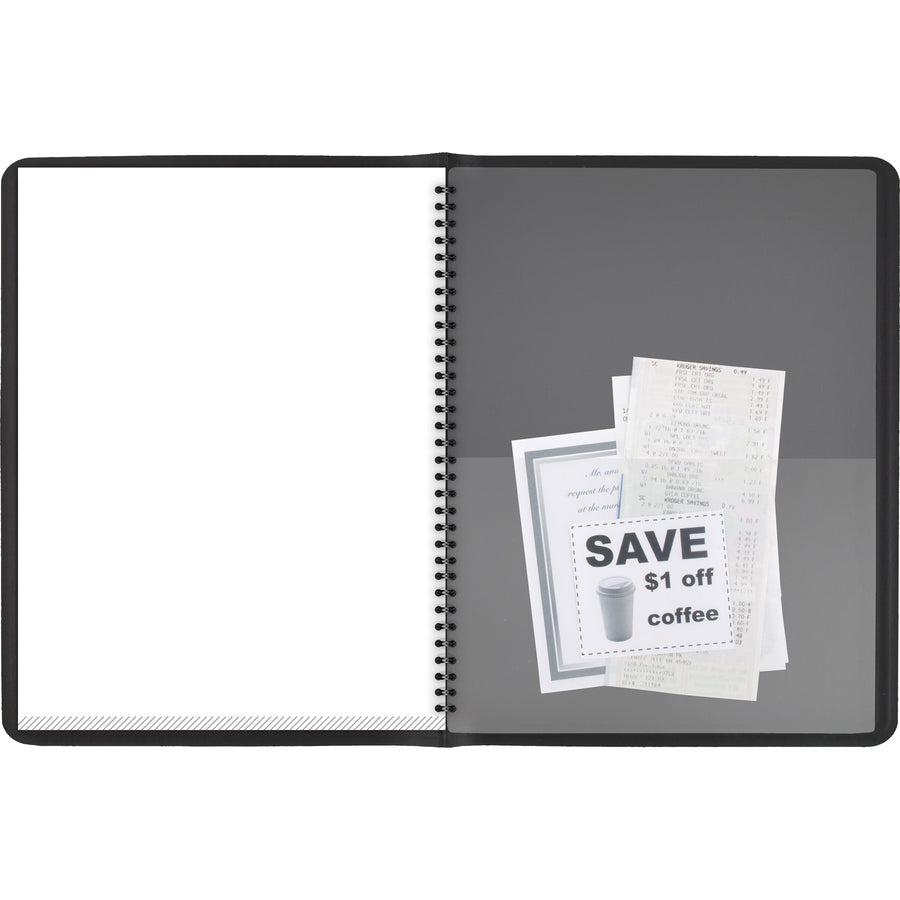 Image of AT-A-GLANCE® Visitor Register Book, Black Cover, 10.88 X 8.38 Sheets, 60 Sheets/book