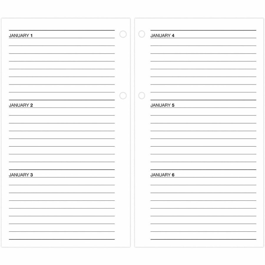 Image of AT-A-GLANCE® Large Desk Calendar Refill, 4.5 x 8, White Sheets, 12-Month (Jan to Dec): 2025