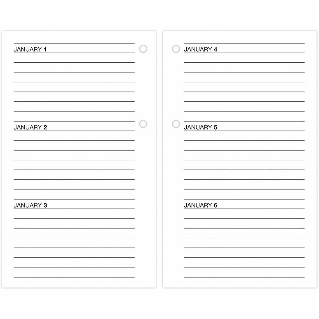 Image of AT-A-GLANCE® Desk Calendar Refill with Tabs, 3.5 x 6, White Sheets, 12-Month (Jan to Dec): 2025
