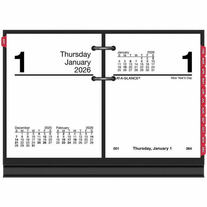 Image of AT-A-GLANCE® Compact Desk Calendar Refill, 3 x 3.75, White Sheets, 12-Month (Jan to Dec): 2025