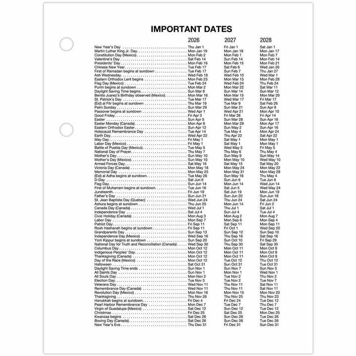 Image of AT-A-GLANCE® Compact Desk Calendar Refill, 3 x 3.75, White Sheets, 12-Month (Jan to Dec): 2025