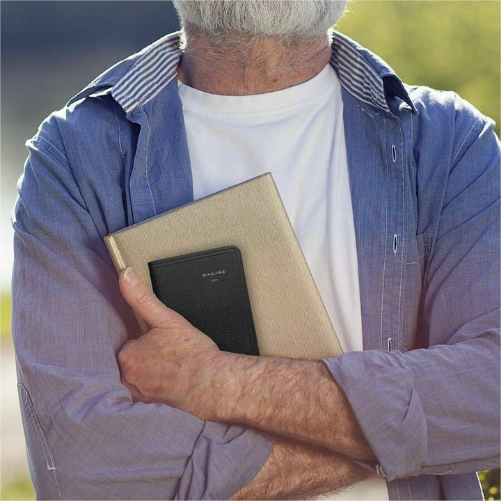 Image of AT-A-GLANCE® DayMinder Weekly Pocket Appointment Book with Telephone/Address Section, 6 x 3.5, Black Cover, 12-Month (Jan to Dec): 2025