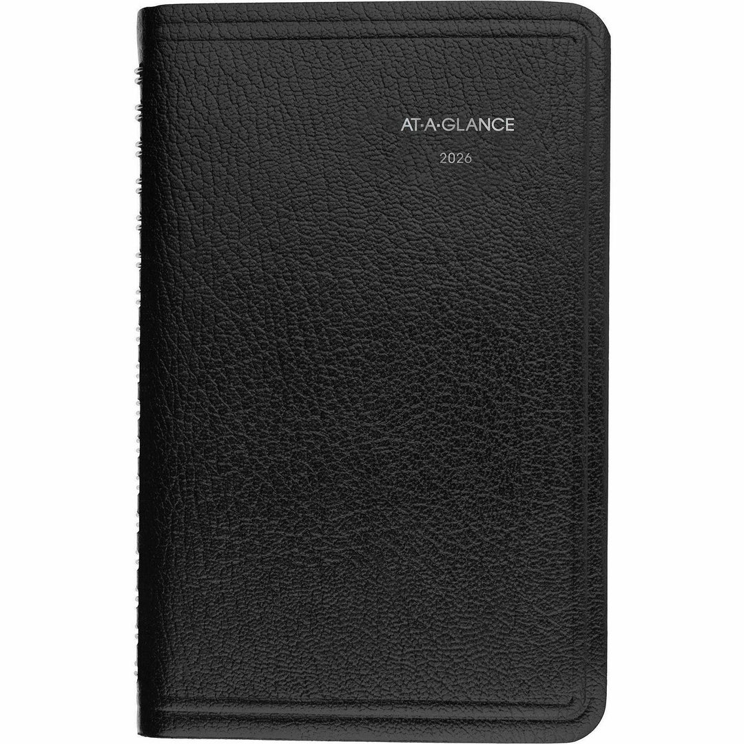 Image of AT-A-GLANCE® DayMinder Weekly Pocket Appointment Book with Telephone/Address Section, 6 x 3.5, Black Cover, 12-Month (Jan to Dec): 2025