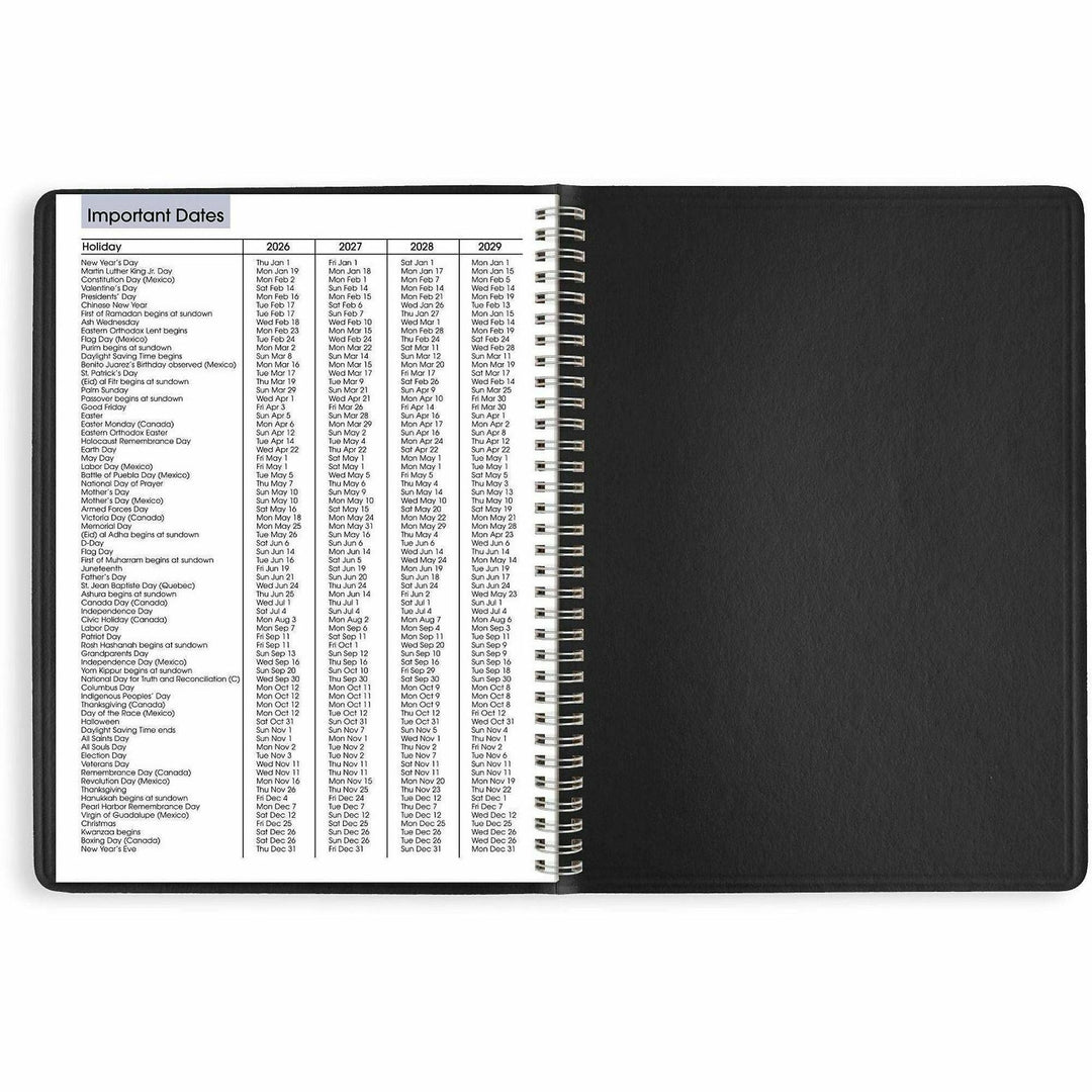 Image of AT-A-GLANCE® DayMinder Weekly Appointment Book, Vertical-Column Format, 11 x 8, Black Cover, 12-Month (Jan to Dec): 2025