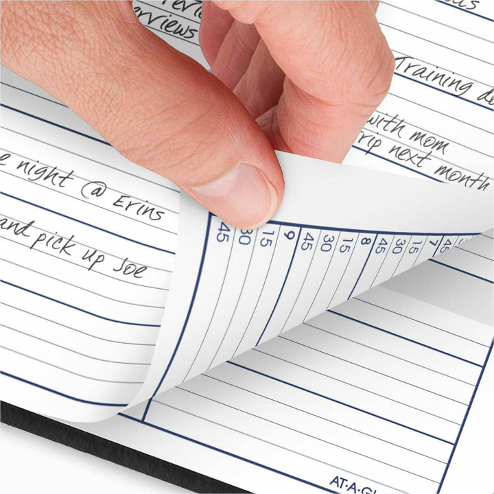 Image of AT-A-GLANCE® DayMinder Weekly Appointment Book, Vertical-Column Format, 11 x 8, Black Cover, 12-Month (Jan to Dec): 2025