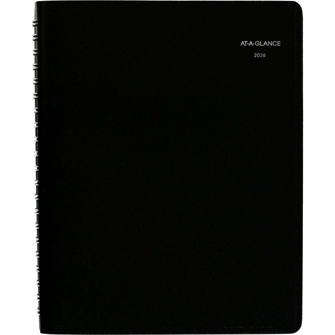 Image of AT-A-GLANCE® DayMinder Four-Person Group Daily Appointment Book, 11 x 8, Black Cover, 12-Month (Jan to Dec): 2025