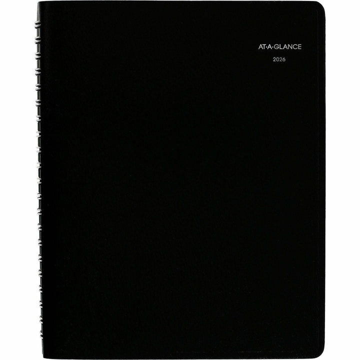 Image of AT-A-GLANCE® DayMinder Four-Person Group Daily Appointment Book, 11 x 8, Black Cover, 12-Month (Jan to Dec): 2025