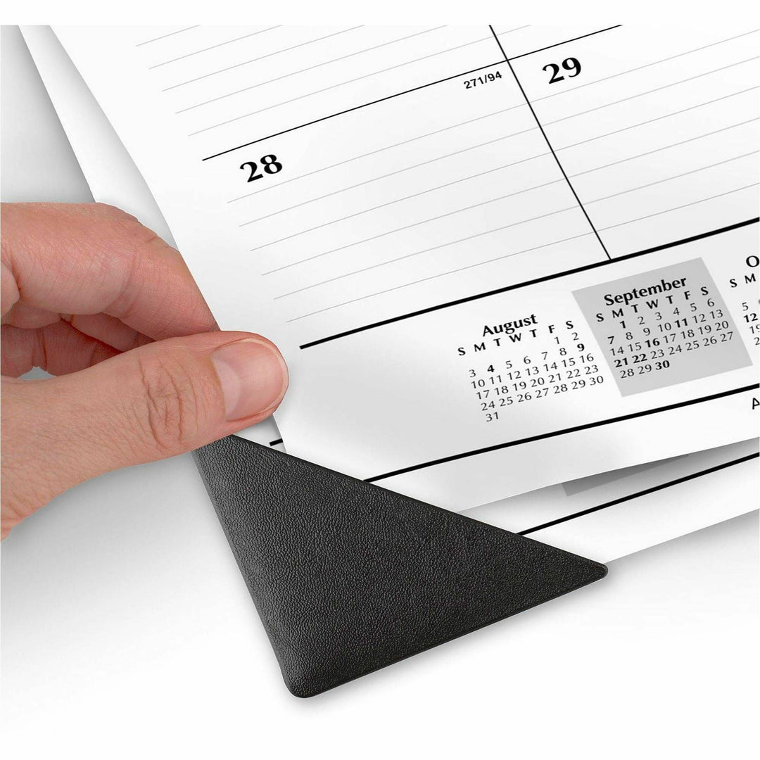 Image of AT-A-GLANCE® Academic Year Ruled Desk Pad, 21.75 x 17, White Sheets, Black Binding, Black Corners, 16-Month (Sept to Dec): 2024 to 2025