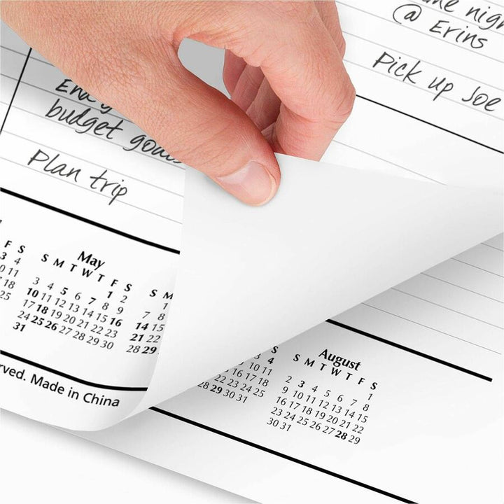 Image of AT-A-GLANCE® Academic Year Ruled Desk Pad, 21.75 x 17, White Sheets, Black Binding, Black Corners, 16-Month (Sept to Dec): 2024 to 2025