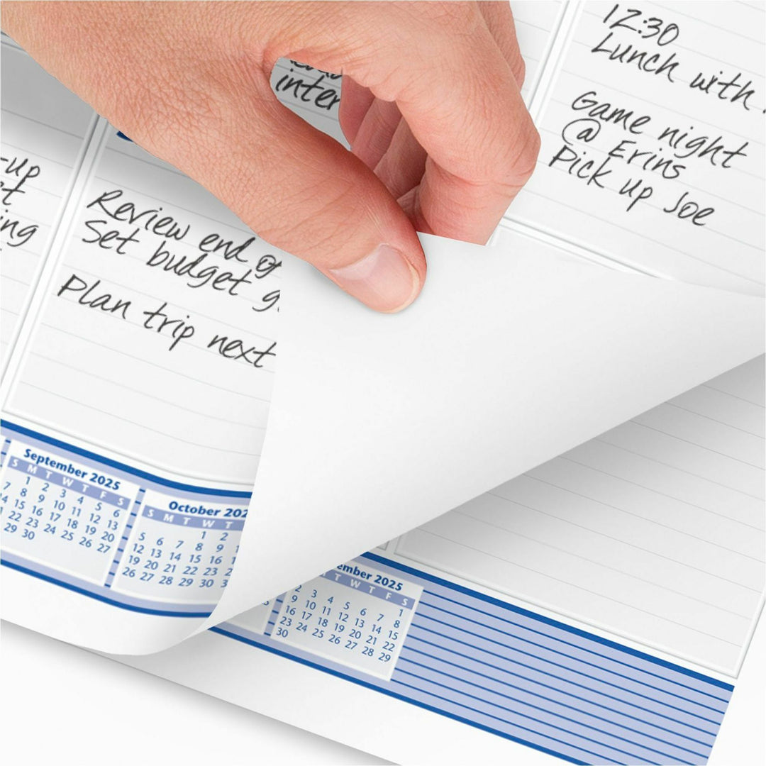 Image of AT-A-GLANCE® Desk Pad, 24 x 19, White Sheets, Black Binding, Black Corners, 12-Month (Jan to Dec): 2025