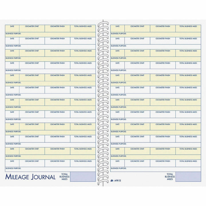 Image of Adams Vehicle Mileage/Expense Jrnl,w/Pckts,5-1/4"x8-1/2",64 Pg,WE