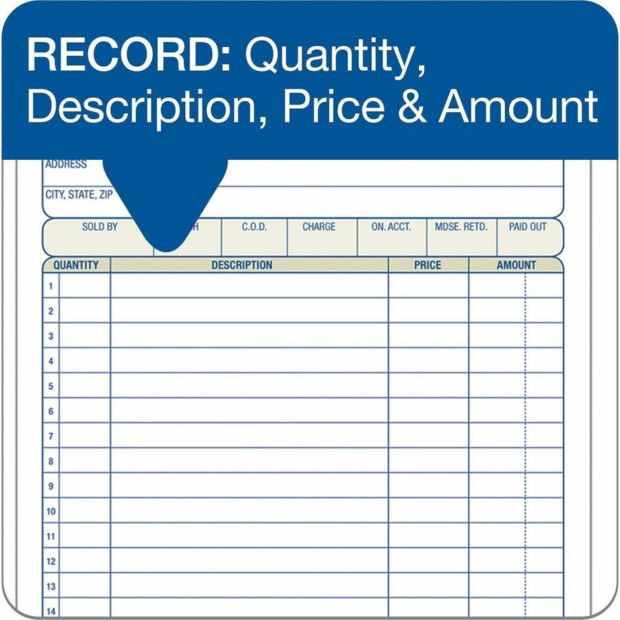 Image of Adams® Multipart Sales Order Pad, Three-Part Carbonless, 5.56 x 7.94, 50 Forms Total