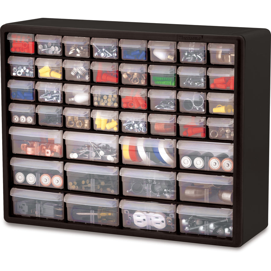 Image of Akro-Mils Storage Cabinet,44 Drawers,20"x6-3/8"x15-13/16",BK/GY
