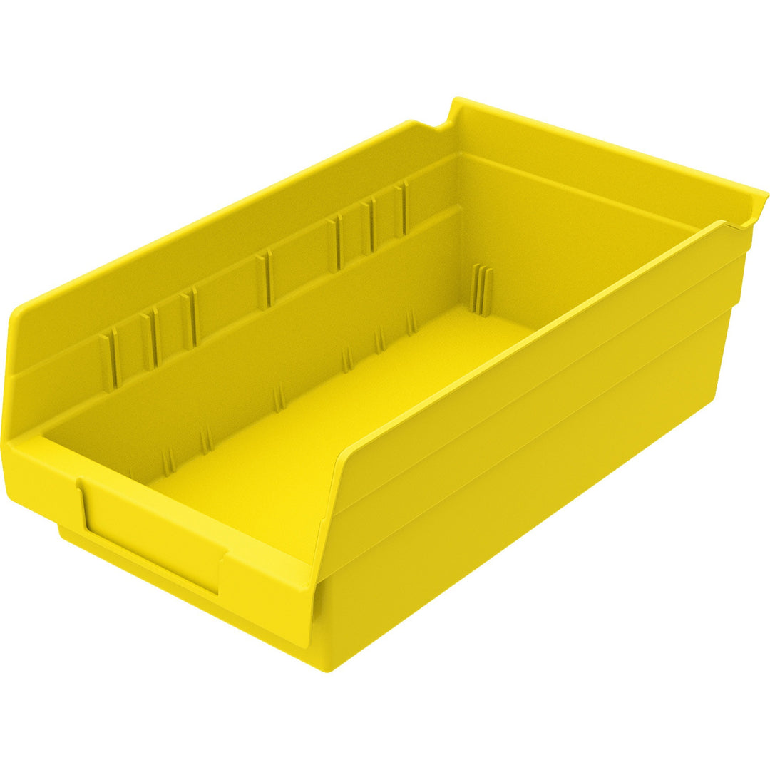 Image of Akro-Mils Shelf Bin,Grease/Oil Resistant,6-5/8"x11-5/8"x4",Yellow
