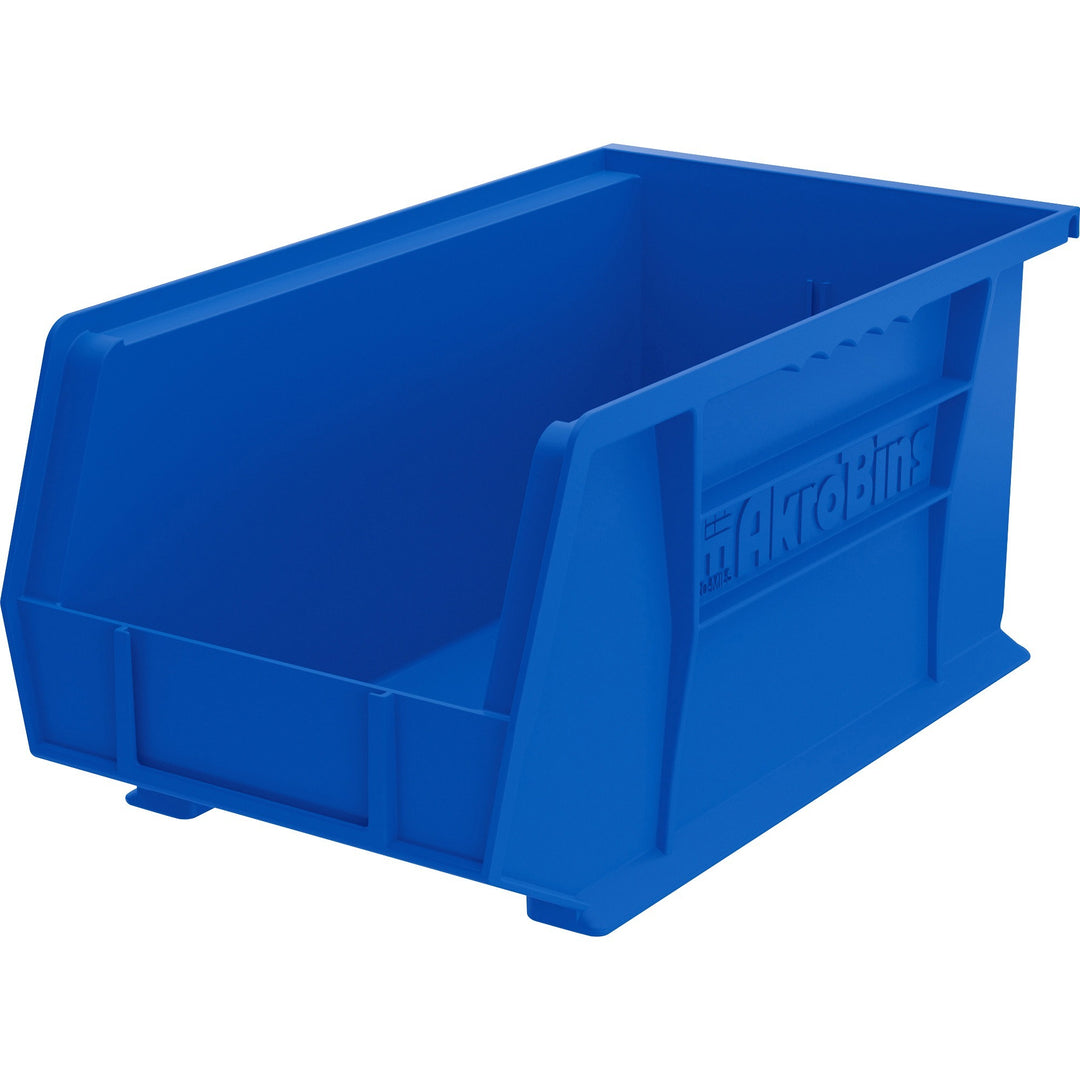 Image of Akro-Mils Bins, Unbreakable/Waterproof, 8-1/4"x14-3/4"x7", Blue