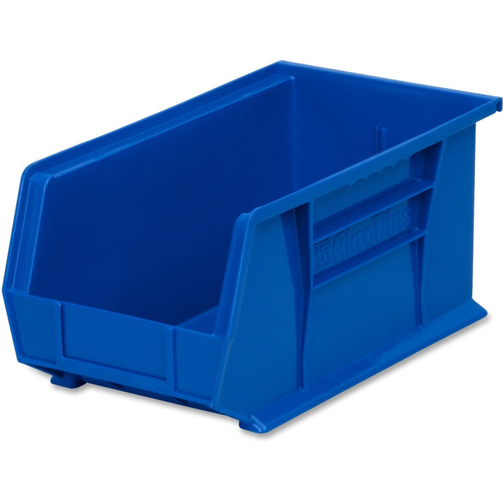 Image of Akro-Mils Bins, Unbreakable/Waterproof, 8-1/4"x14-3/4"x7", Blue