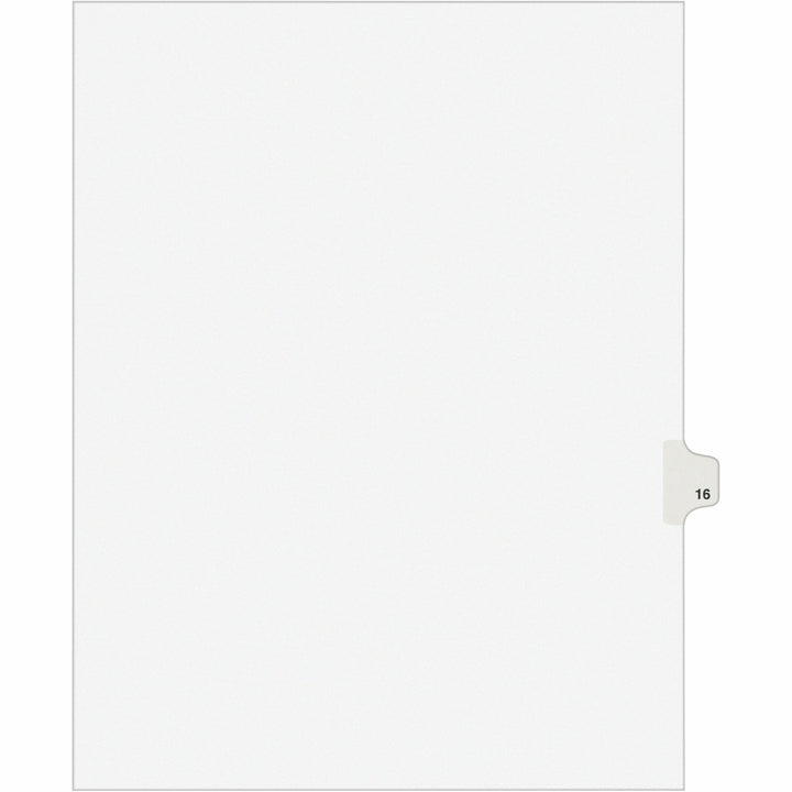 Image of Avery® Preprinted Legal Exhibit Side Tab Index Dividers, Avery Style, 10-Tab, 16, 11 X 8.5, White, 25/pack, (1016)