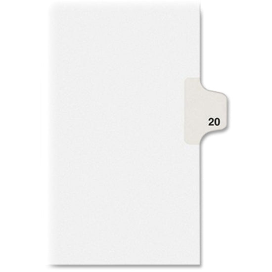 Image of Avery® Preprinted Legal Exhibit Side Tab Index Dividers, Avery Style, 10-Tab, 20, 11 X 8.5, White, 25/pack, (1020)