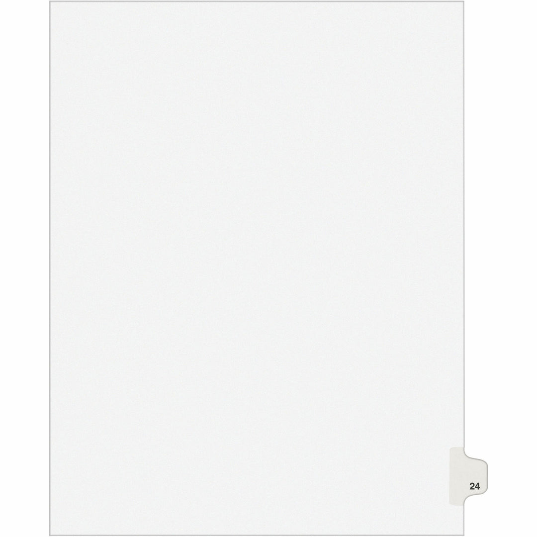 Image of Avery® Preprinted Legal Exhibit Side Tab Index Dividers, Avery Style, 10-Tab, 24, 11 X 8.5, White, 25/pack, (1024)