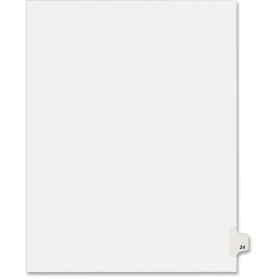 Image of Avery® Preprinted Legal Exhibit Side Tab Index Dividers, Avery Style, 10-Tab, 24, 11 X 8.5, White, 25/pack, (1024)