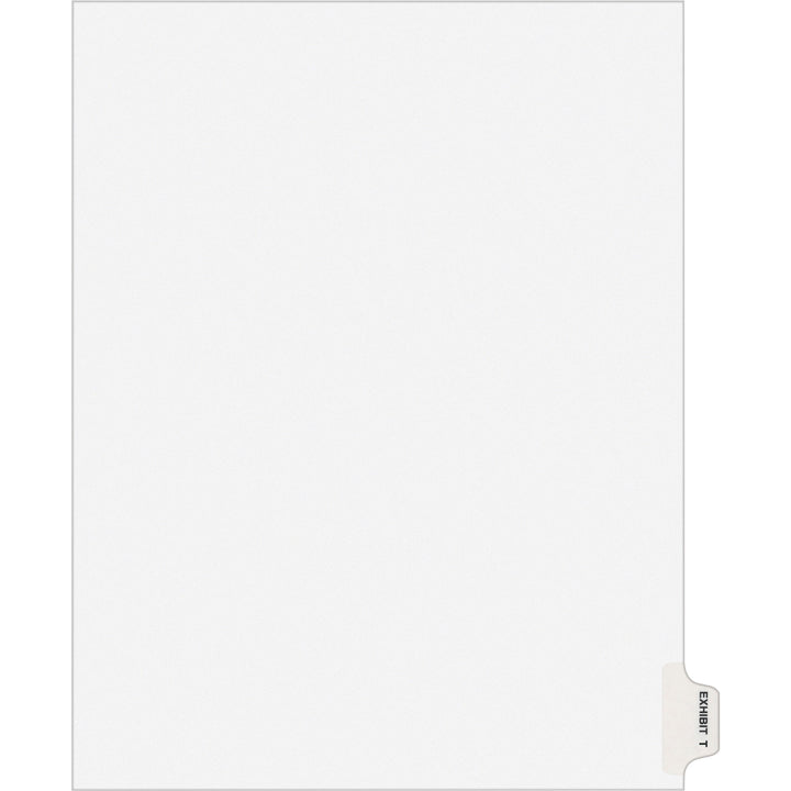 Image of Avery® Index Dividers, "T", Side Tab, 8-1/2"x11", 25/PK, WE