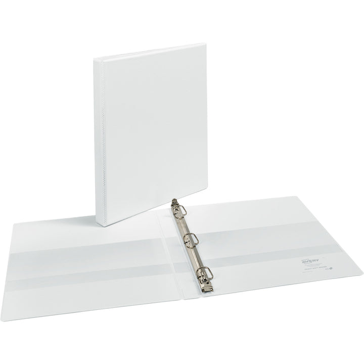 Image of Avery® Heavy-Duty Non Stick View Binder With Durahinge And Slant Rings, 3 Rings, 0.5" Capacity, 11 X 8.5, White, (5234)