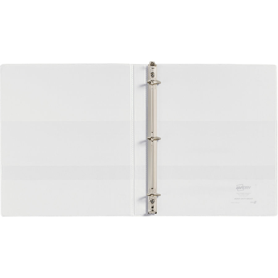 Image of Avery® Heavy-Duty Non Stick View Binder With Durahinge And Slant Rings, 3 Rings, 0.5" Capacity, 11 X 8.5, White, (5234)